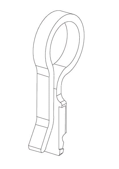 Ripustuskoukko hintanäytölle, musta