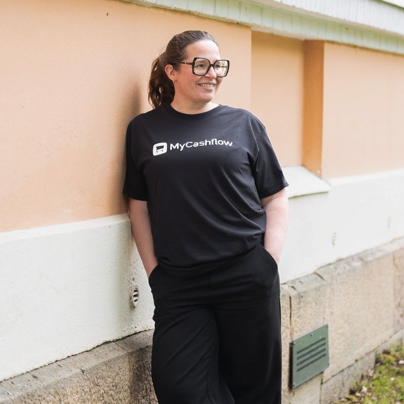 MyCashflow t-paita, unisex, musta