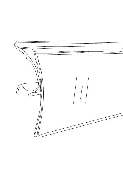 39x105mm etikettipidike Slimline&trade;-listaan